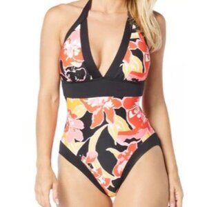 Carmen Marc Valvo Tropical Hawaiian Size 6 Swimsuit One Piece NWT $134 Padded